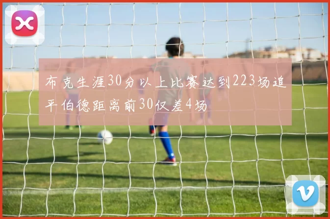 布克生涯30分以上比赛达到223场追平伯德距离前30仅差4场